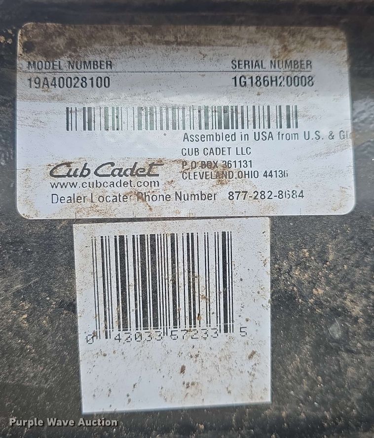 image for item EK5209 2017 Cub Cadet XT3 GSX lawn mower