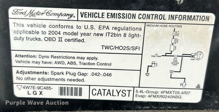 image for item EK8032 2004 Ford F150 Lariat SuperCrew pickup truck