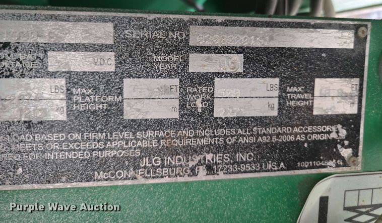 image for item EL2063 2013 JLG 1930ES scissor lift