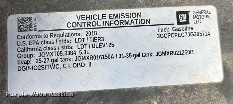 image for item EL2074 2018 Chevrolet Silverado 1500 Crew Cab pickup truck