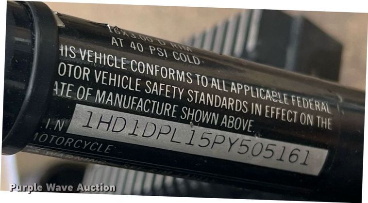 image for item EL2075 1993 Harley Davidson FLHTCU motorcycle