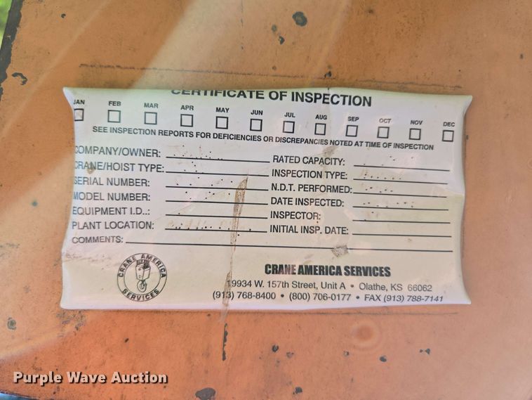 image for item EM7286 Abell-Howe 92 29327 jib crane