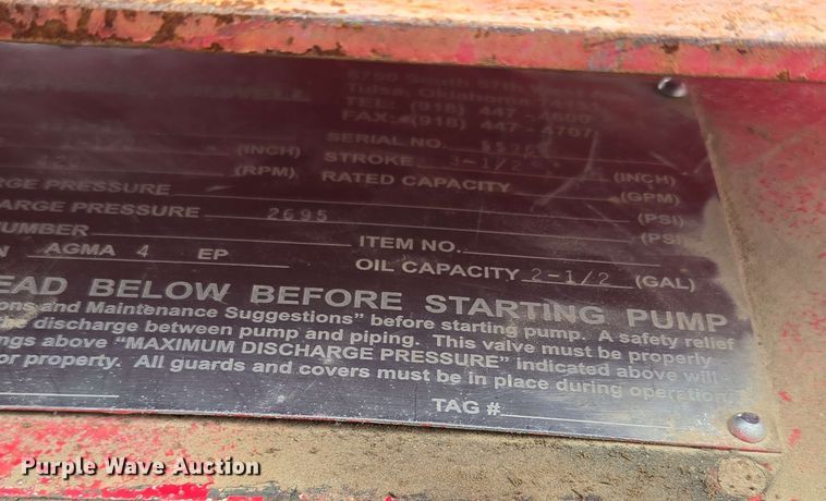 image for item EN3683 Oilfield acidizing pump equipment