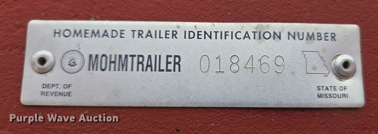 image for item EN3686 2011 Shop built equipment trailer