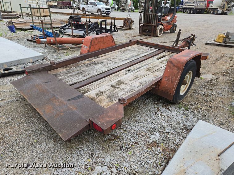 image for item EN3688 1986 The Charles Machine Works S4A tilt deck utility trailer