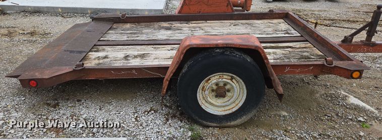 image for item EN3688 1986 The Charles Machine Works S4A tilt deck utility trailer