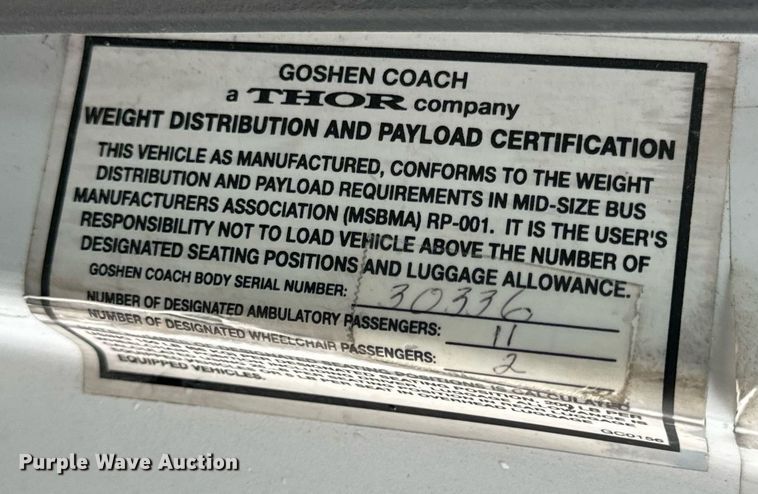 image for item EN4532 2011 Ford E450 Super Duty shuttle bus