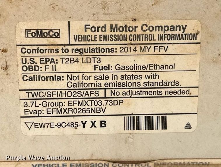 image for item EQ4699 2014 Ford F150 SuperCab pickup truck