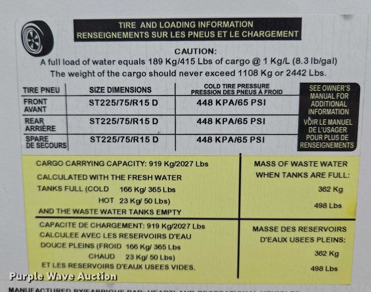 image for item ER5227 2022 Heartland 3100BH MPG camper
