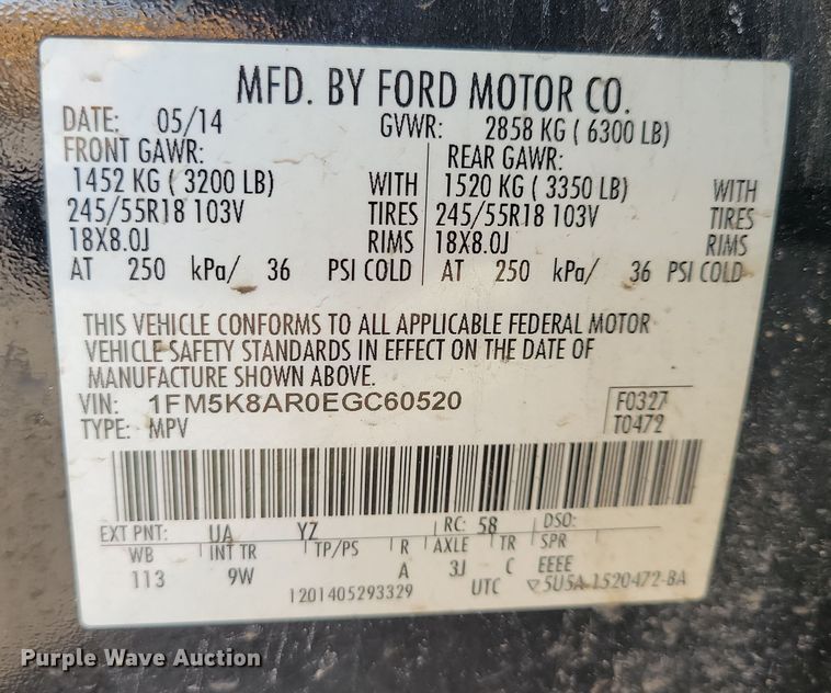 image for item NB9899 2014 Ford Explorer Police Interceptor SUV