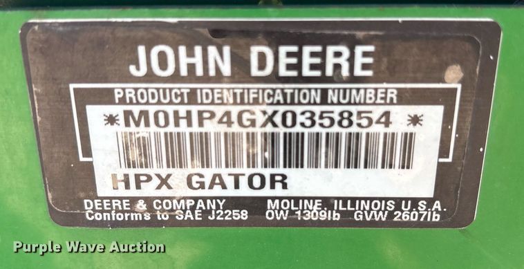 image for item ND9788 2005 John Deere HPX Gator utility vehicle