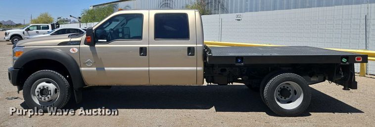 image for item YA0500 2012 Ford F450 Super Duty Crew Cab flatbed truck