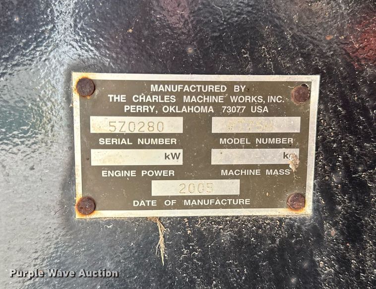 image for item DH9937 2005 Ditch Witch RT75H trencher