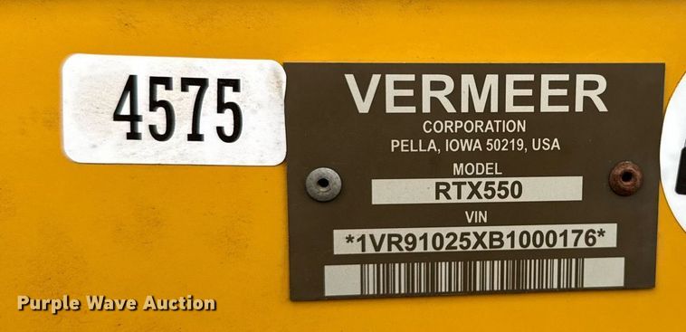 image for item DH9941 2010 Vermeer RTX550 trencher