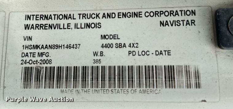 image for item DH9942 2009 International MA035 flatbed truck