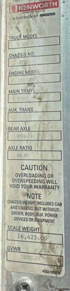 image for item DO0965 2004 Kenworth W900 ready mix truck