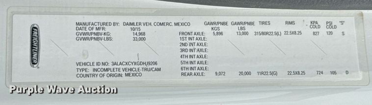 image for item DO0969 2016 Freightliner Business Class M2 bucket truck