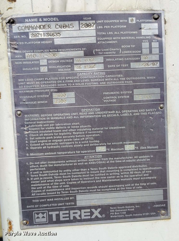 image for item DP4915 2008 International 4400 digger derrick truck