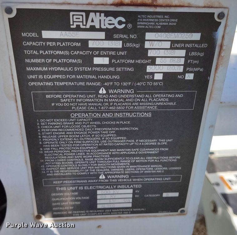 image for item DP4916 2009 International 4400 bucket truck