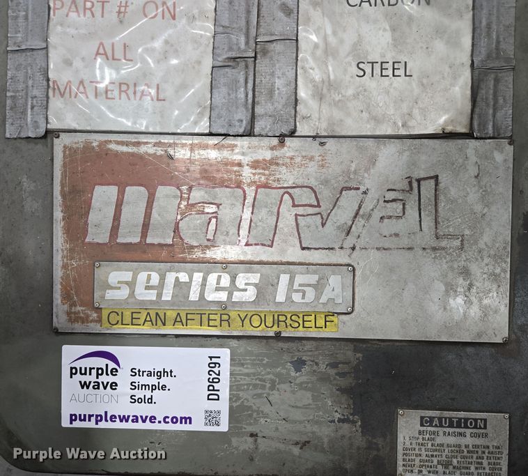 image for item DP6291 Armstrong - Blum MFG. Co. Marvel 15A8 metal bandsaw