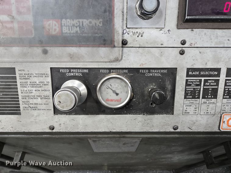 image for item DP6291 Armstrong - Blum MFG. Co. Marvel 15A8 metal bandsaw