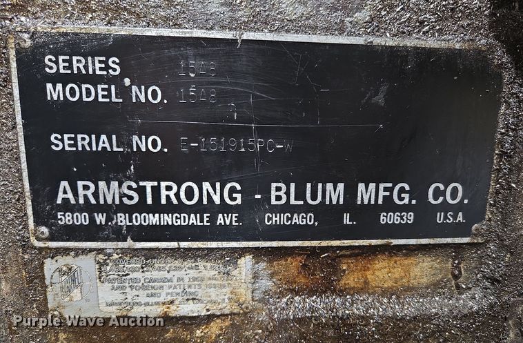 image for item DP6291 Armstrong - Blum MFG. Co. Marvel 15A8 metal bandsaw