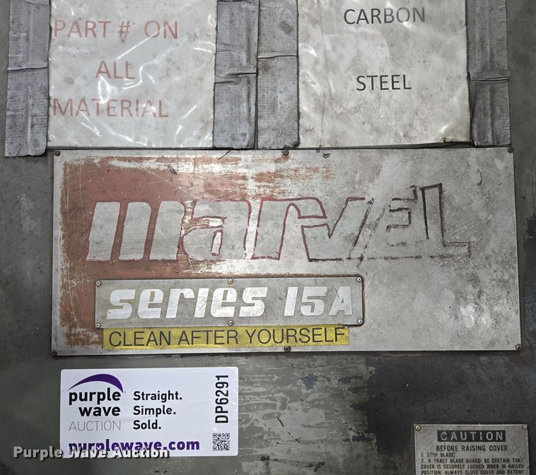 image for item DP6291 Armstrong - Blum MFG. Co. Marvel 15A8 metal bandsaw