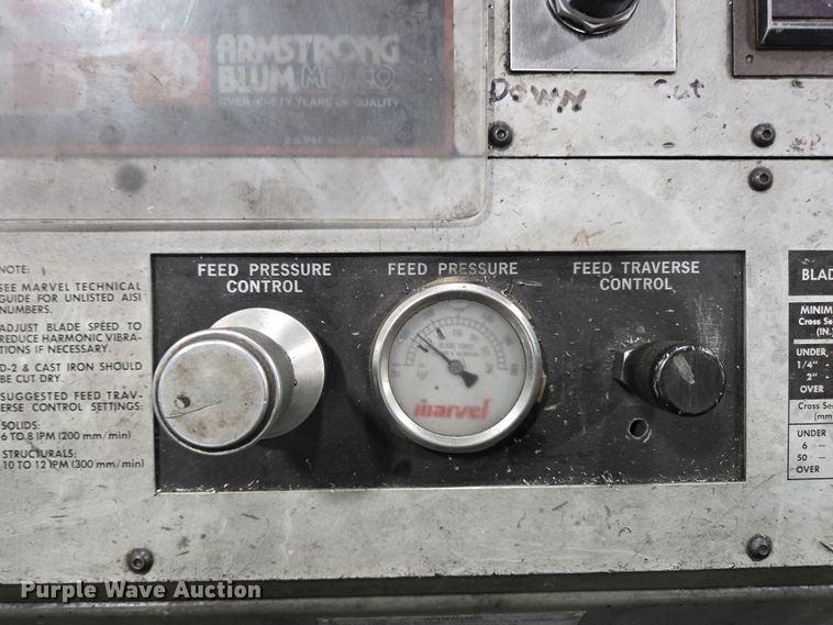 image for item DP6291 Armstrong - Blum MFG. Co. Marvel 15A8 metal bandsaw