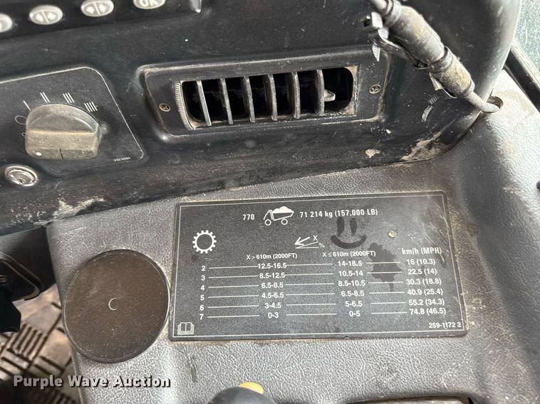 image for item DT0742 2010 Caterpillar 770 haul truck