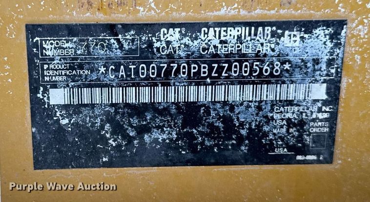 image for item DT0742 2010 Caterpillar 770 haul truck