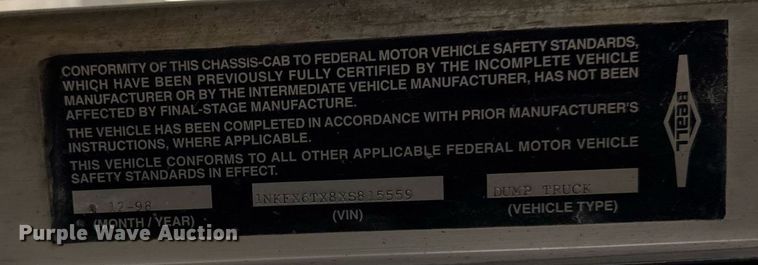 image for item DT0743 1999 Kenworth 540 haul truck