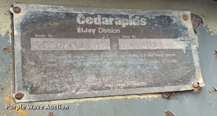 image for item DT0746 Cedarapids FSG6203-32 screed