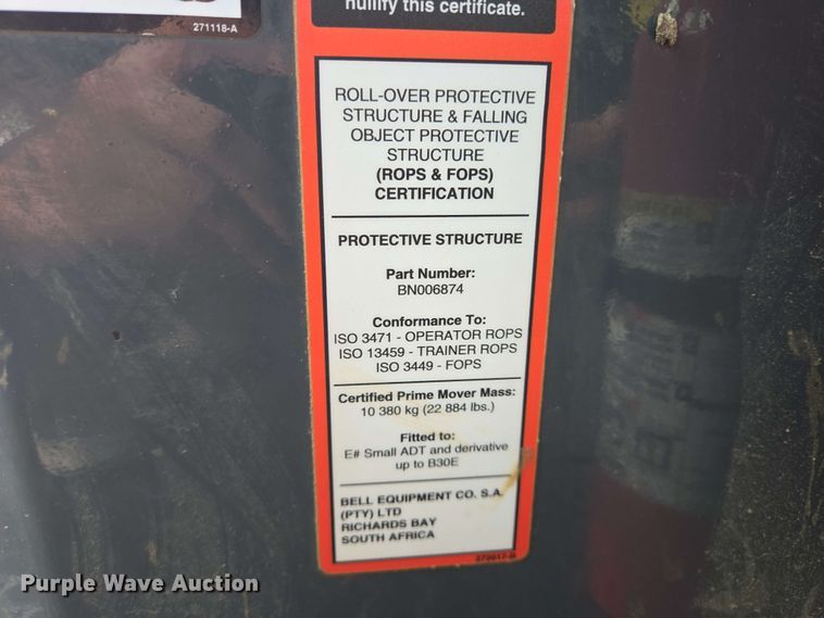 image for item DT4871 2020 Bell B30E articulated haul truck