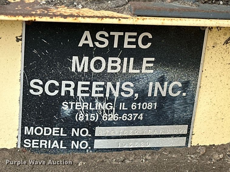 image for item DT6613 2010 Astec 2612V screening plant