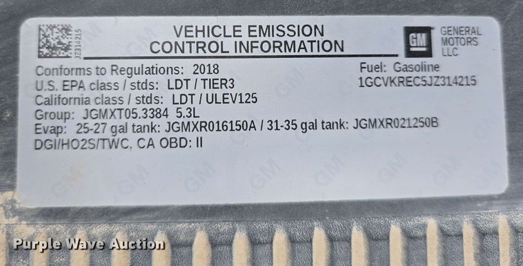 image for item DT6816 2018 Chevrolet Silverado 1500 LT Double Cab pickup truck