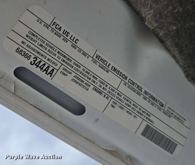 image for item DT6817 2018 Dodge Ram 2500 pickup truck