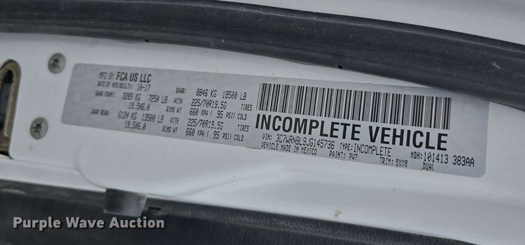 image for item DT6818 2018 Dodge Ram 5500 utility / service truck