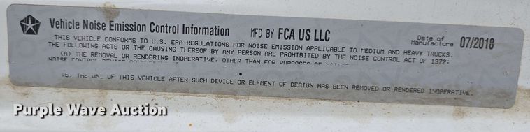 image for item DT6821 2018 Dodge Ram 5500 utility / service truck