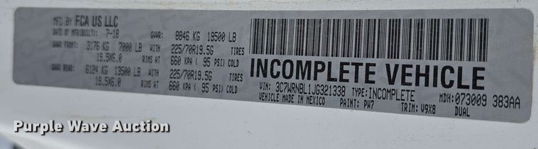 image for item DT6821 2018 Dodge Ram 5500 utility / service truck