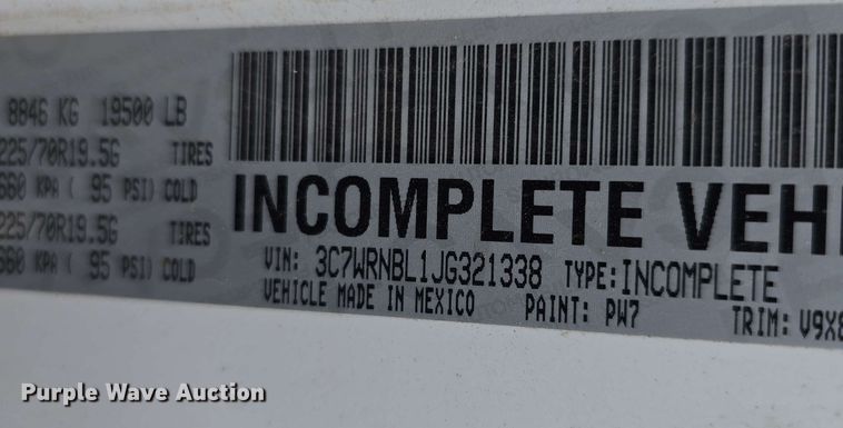 image for item DT6821 2018 Dodge Ram 5500 utility / service truck