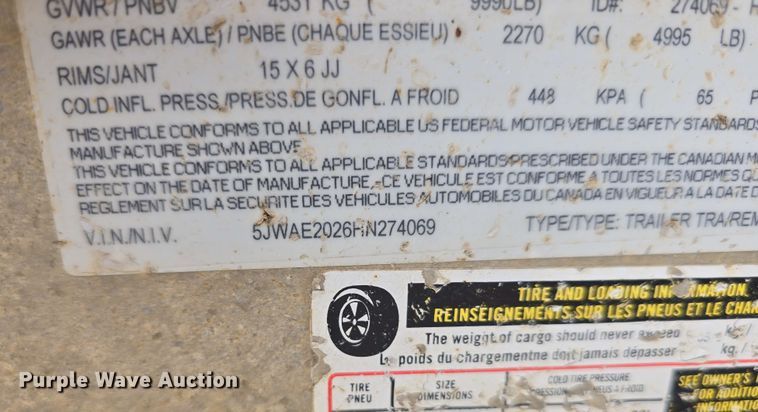 image for item DT6822 2017 H & H Trailers Speed Loader EX tilt deck utility trailer