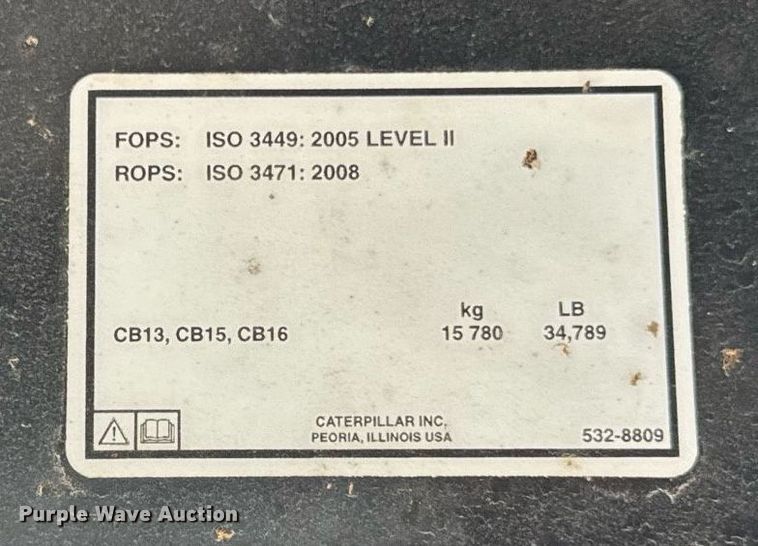 image for item DU3498 2021 Caterpillar CB13 double drum vibratory roller