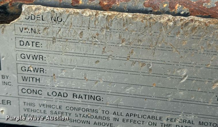 image for item DV1971 2015 Trail-King TK20LP-242 equipment trailer