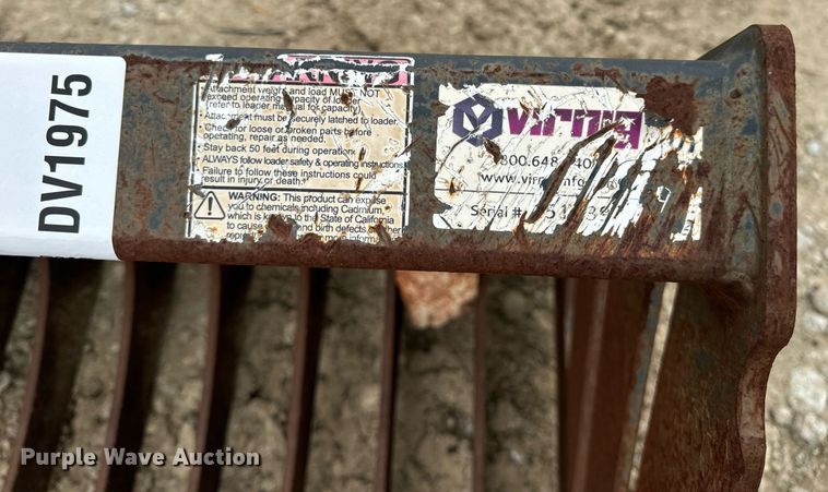 image for item DV1975 Virnig skid steer rock bucket
