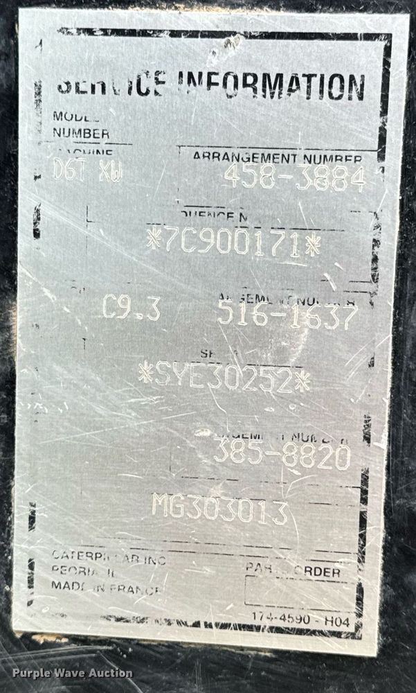 image for item DV1991 2016 Caterpillar D6T XW dozer