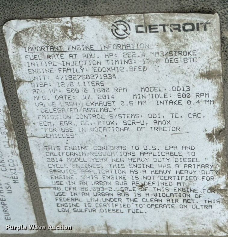 image for item DV1996 2015 Western Star 4700SF roll-off container truck