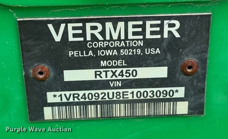 image for item DV2522 2014 Vermeer RTX450 trencher