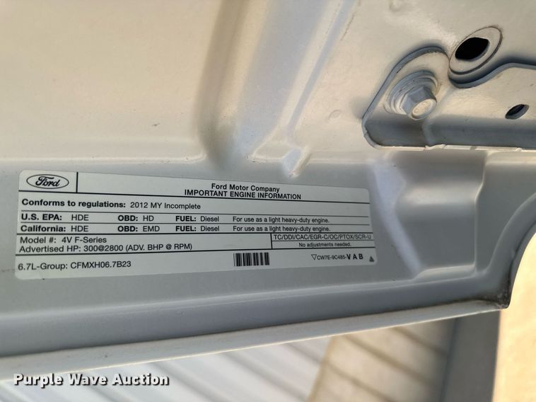 image for item DV2617 2012 Ford F550 Super Duty XL flatbed truck