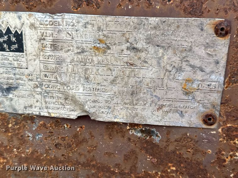 image for item DV4010 1998 Trail King equipment trailer