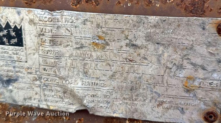 image for item DV4010 1998 Trail King equipment trailer